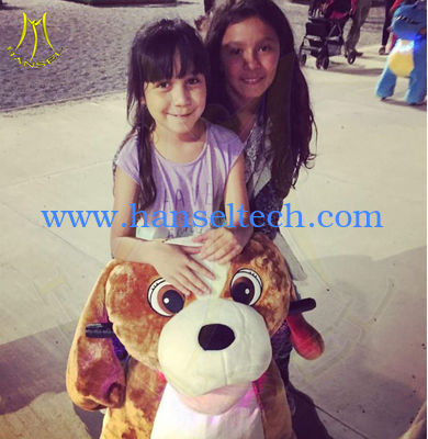 Hansel amusement park electronic children ride on walking plush animals fournisseur