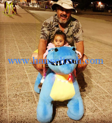 Hansel amusement park electronic children ride on walking plush animals fournisseur