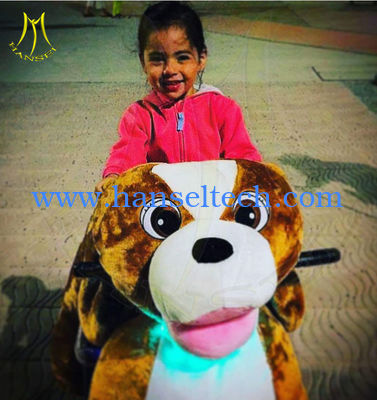 Hansel hot-selling amusement park playground kids plush riding animals dog fournisseur