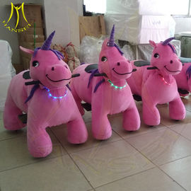 Hansel hot selling electric stuffed coin operated mountable animal rides fournisseur