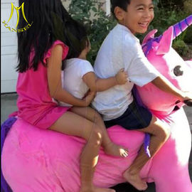 Hansel attractive for kids walking unicorn motorized plush animal rides fournisseur