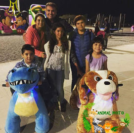 Hansel 2018 commercial kids walking plush animales  electric children animal bike for mall fournisseur