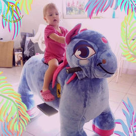 Hansel coin operated kiddy ride on stuffed walking animal rides fournisseur