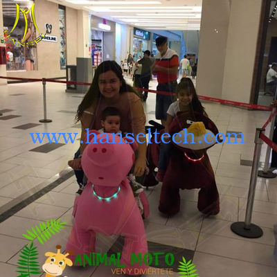 Hansel amusement park electric ride on walking stuffed animals fournisseur