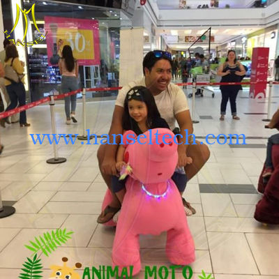 Hansel amusement park electric ride on walking stuffed animals fournisseur