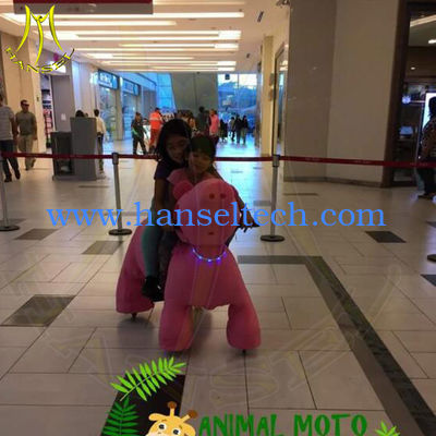 Hansel amusement coin battery operated stuffed kids electric rides on animal fournisseur