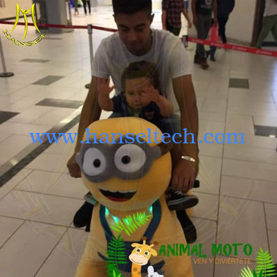 Hansel amusement park coin plush electric kids ride on plush animals fournisseur