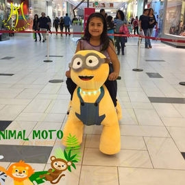 Hansel shopping mall coin operated plush outdoor ride walking animals fournisseur