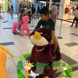 Hansel shopping mall coin operated plush outdoor ride walking animals fournisseur