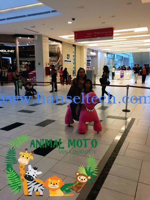 Hansel amusement park walking plush animal electric scooter for mall fournisseur