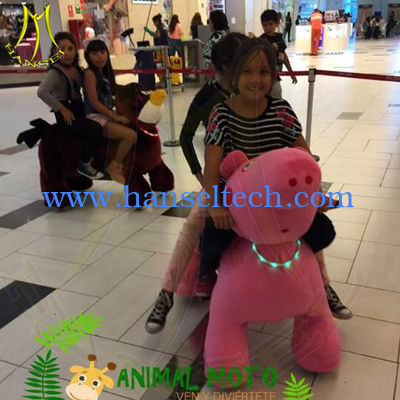 Hansel amusement park kids plush electric plush riding animals fournisseur
