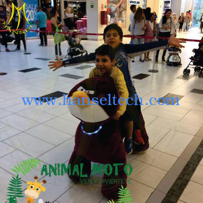 Hansel amusement walking coin operated ride on electric stuffed animals fournisseur