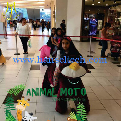 Hansel amusement park children plush motorized riding animals for kids fournisseur