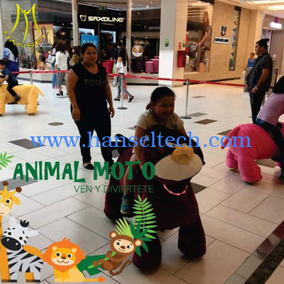 Hansel amusement park plush motorized electrical animal toy ride fournisseur