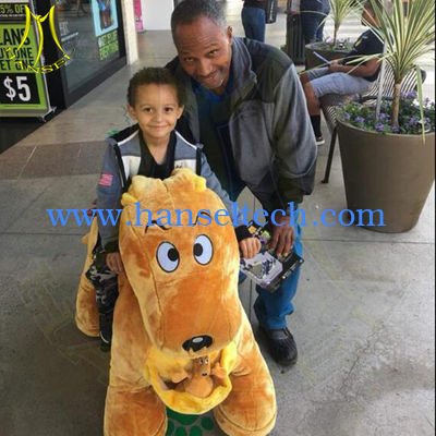 Hansel wholesale walking coin operated motorized plush riding animals fournisseur