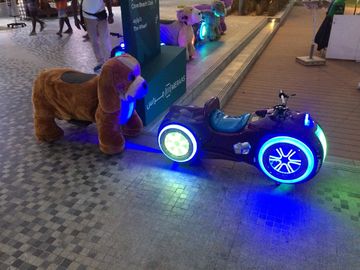 Hansel  high quality plush furry toy for mall rideable animal with non coin fournisseur