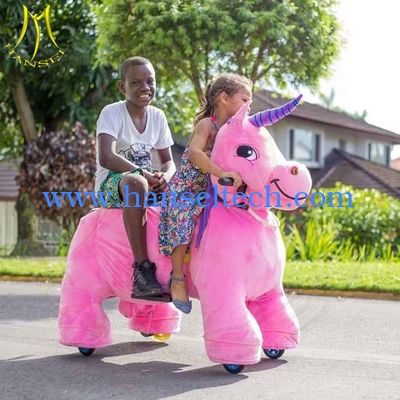 Hansel amusement  moving stuffed mountable riding animals for park fournisseur