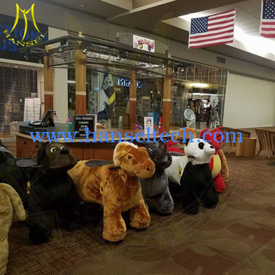 Hansel High quality electric walking electric plush animal toy rides for park fournisseur