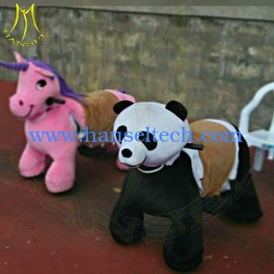 Hansel coin operated indoor rides walking plush electric animal scooters fournisseur