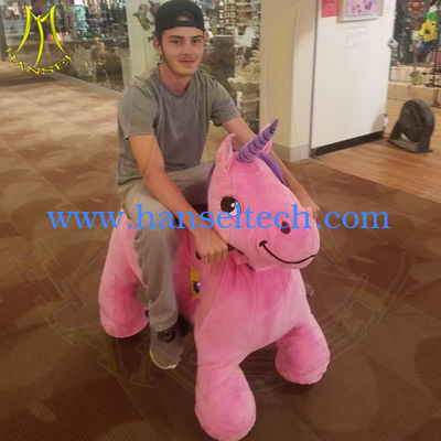 Hansel wholesale walking coin operated motorized plush riding animals fournisseur