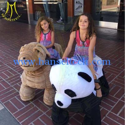 Hansel coin operated walking stuffed animal electric mountable for children fournisseur