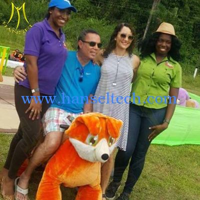 Hansel coin operated walking stuffed animal electric mountable for children fournisseur