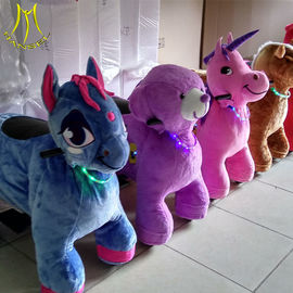 Hansel plush walking animal rideable stuffed horse kids rider for shopping mall fournisseur