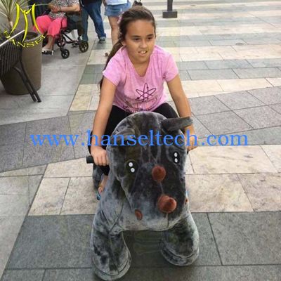 Hansel plush animal design electric kids entertainment plush animal rides fournisseur