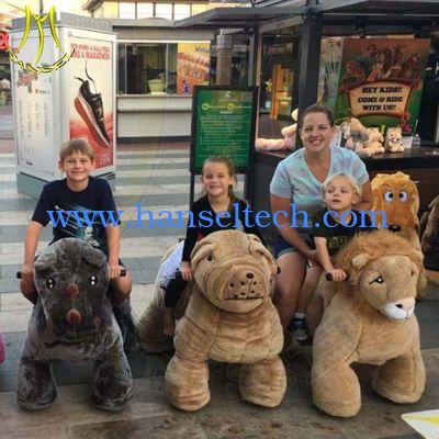 Hansel electric walking stuffed coin operated children ride on animal toy car fournisseur