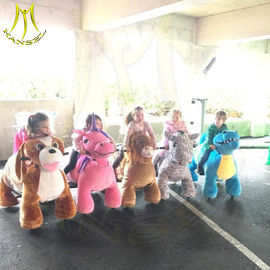 Hansel amusement park games electronic plush motorized riding animals fournisseur