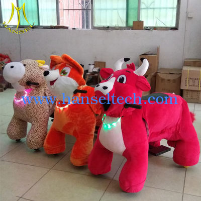 Hansel  amusement park electric walking coin operated kiddie ride on animals fournisseur