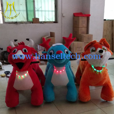 Hansel  amusement park electric walking coin operated kiddie ride on animals fournisseur