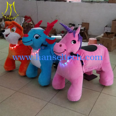 Hansel amusement park children walking stuffed animals coin operated ride on toys fournisseur
