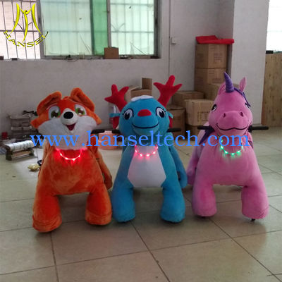 Hansel amusement park children walking stuffed animals coin operated ride on toys fournisseur