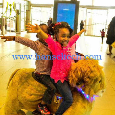 Hansel amusement park electric kids motorized plush motorized riding animals fournisseur
