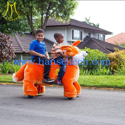 Hansel amusement park electric coin operated walking motorized operated animal fournisseur