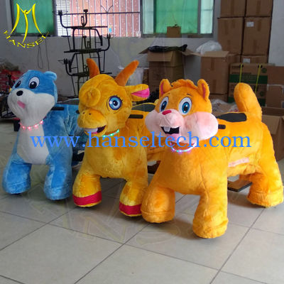 Hansel amusement park walking electric mountable animal plush ride fournisseur