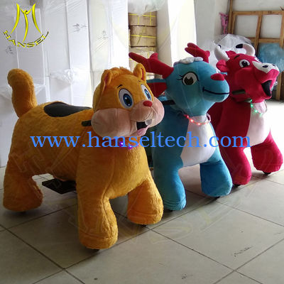Hansel amusement park walking electric mountable animal plush ride fournisseur