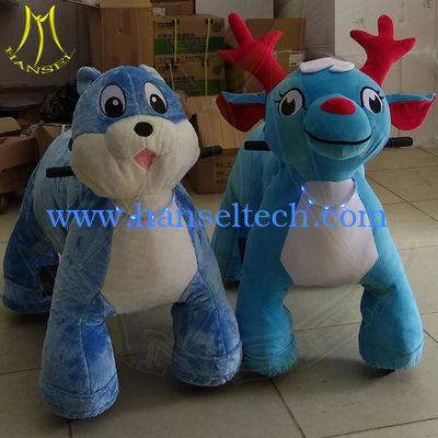 Hansel amusement walking electric plush children token motorized riding toys fournisseur