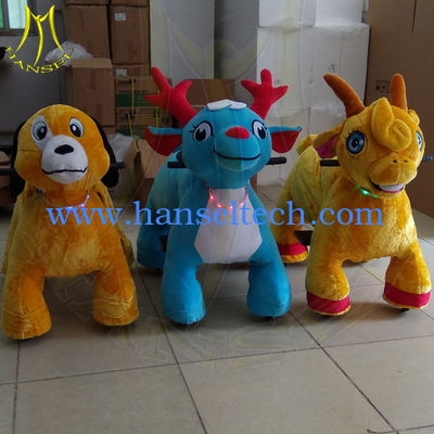 Hansel amusement guangzhou coin operated plush electric walking animal rides fournisseur