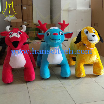 Hansel amusement equipment children electric mountable plush animal rides fournisseur
