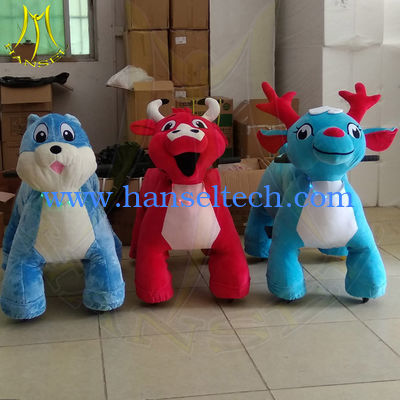 Hansel amusement commercial games electric walking stuffed animal toy ride fournisseur