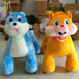 Hansel amusement walking coin operated motorized plush riding animals fournisseur