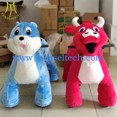 Hansel amusement game machine plush coin operated animal mountable rides fournisseur