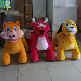 Hansel amusement walking plush coin operated animal mountable toy ride fournisseur
