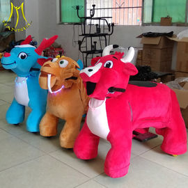 Hansel amusement walking plush coin operated animal mountable toy ride fournisseur