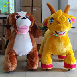Hansel amusement park moving stuffed electric animal scooters for children fournisseur