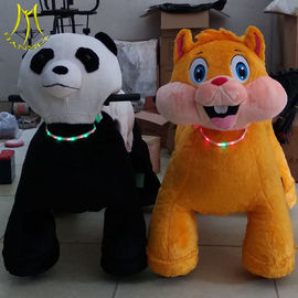Hansel amusement games walking stuffed coin operated mountable animal fournisseur