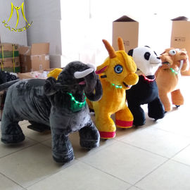 Hansel amusement park walking stuffed plush animal kids ride on unicorn toy fournisseur