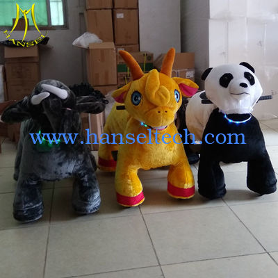 Hansel amusementt park walking stufffed kids electric animal toy ride fournisseur